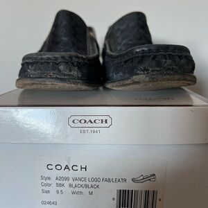 Coach Black Fabric Loafers